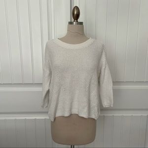 Express White Open Back Sweater